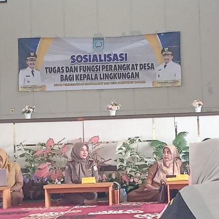 Sosialisasi Tugas da fungsi perangkat desa bagi kepala lingkungan (Bpk Marjani)