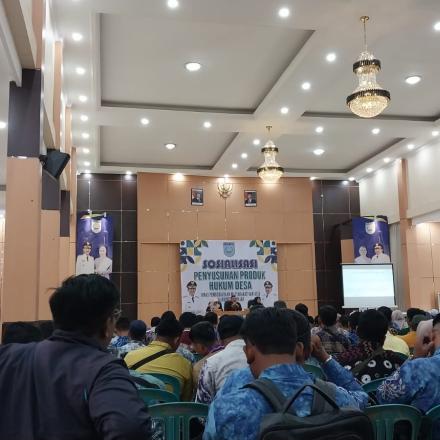 Sekdes Mataraman menghadiri Sosialisasi Penyusunan Produk Hukum Desa