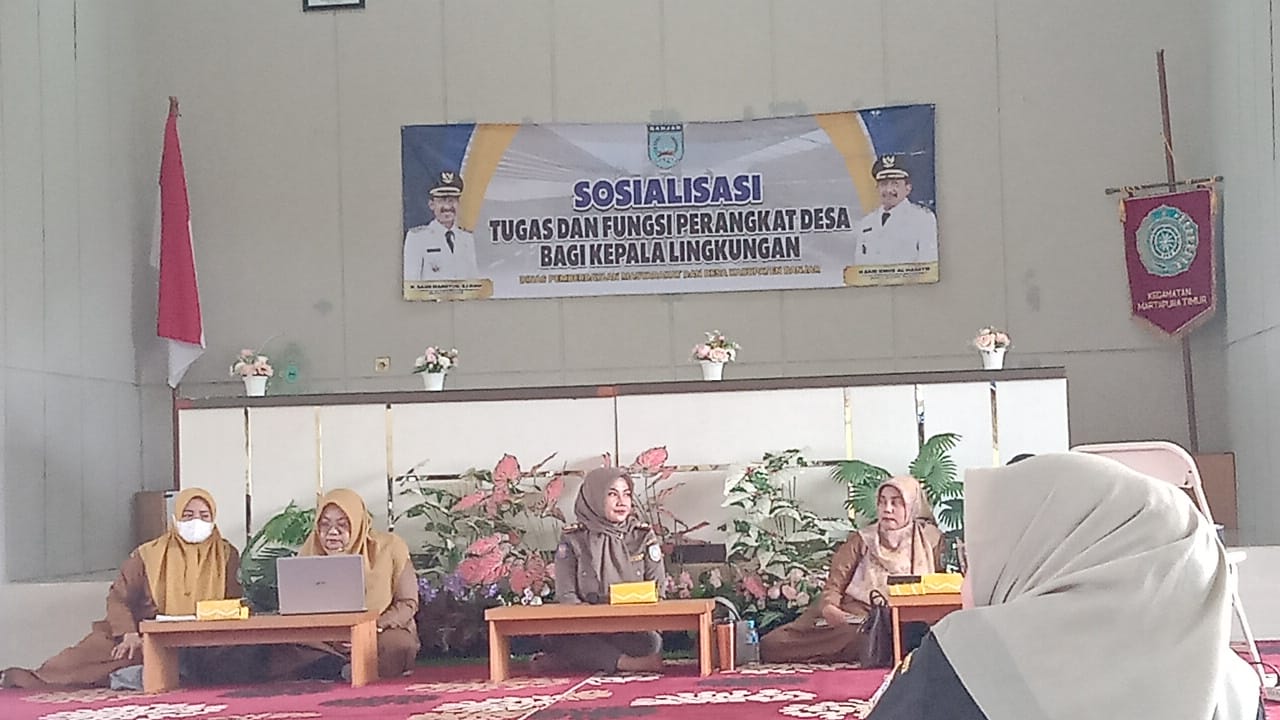 Sosialisasi Tugas da fungsi perangkat desa bagi kepala lingkungan (Bpk Marjani)