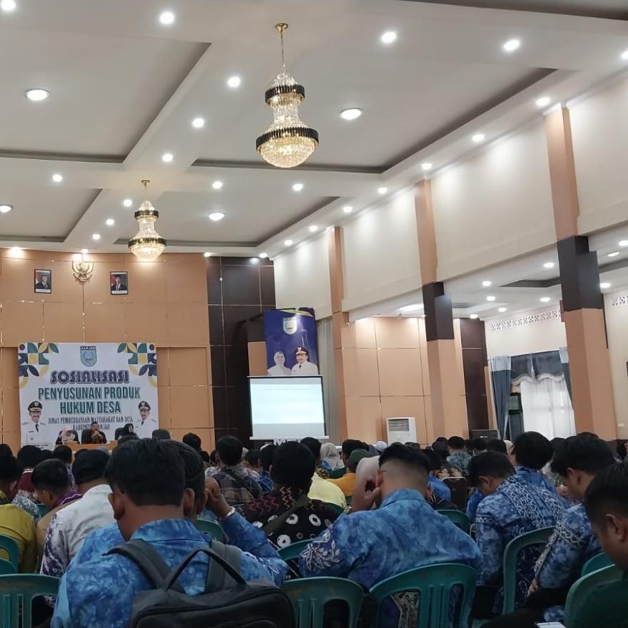 Sekdes Mataraman menghadiri Sosialisasi Penyusunan Produk Hukum Desa